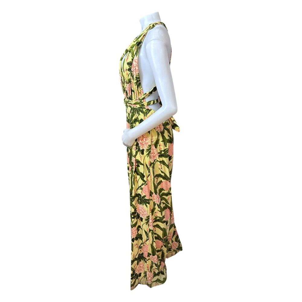 Agua Bendita x Target Women's Peony Botanical Print Jumpsuit Size L (Flaw) - Picture 2 of 10